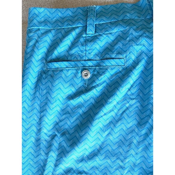 PGA Tour Mens Golf Shorts Blue Chevron NWOT Size 36 Quickdry Lightweight - Picture 6 of 7